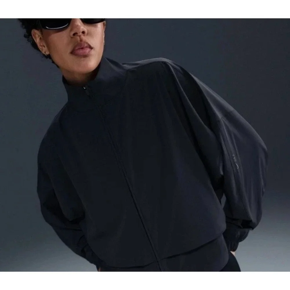 $150 Nike Women's 24.7 PerfectStretch‎ Dri-FIT Woven Jacket L Black Style HJ0963